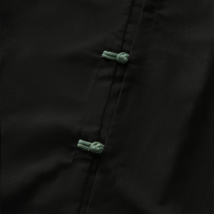 Buddha Stones Camisas de manga larga para hombre de estilo Tang, informales, con botones de rana, para primavera/verano. - image 9