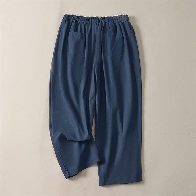 Buddha Stones Pantalones cortos minimalistas de verano con cordón ajustable, estilo harem para mujer, con bolsillo. - image 1