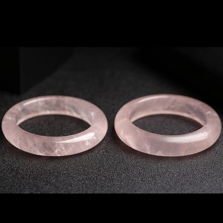 Brazalete de pulsera de cuarzo rosa natural con Buddha Stones - image 8
