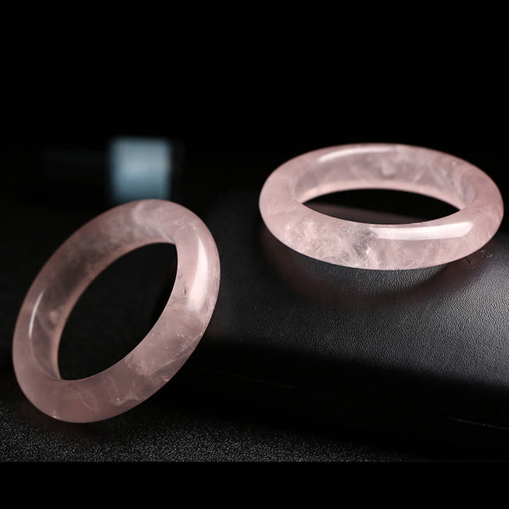 Brazalete de pulsera de cuarzo rosa natural con Buddha Stones - image 6