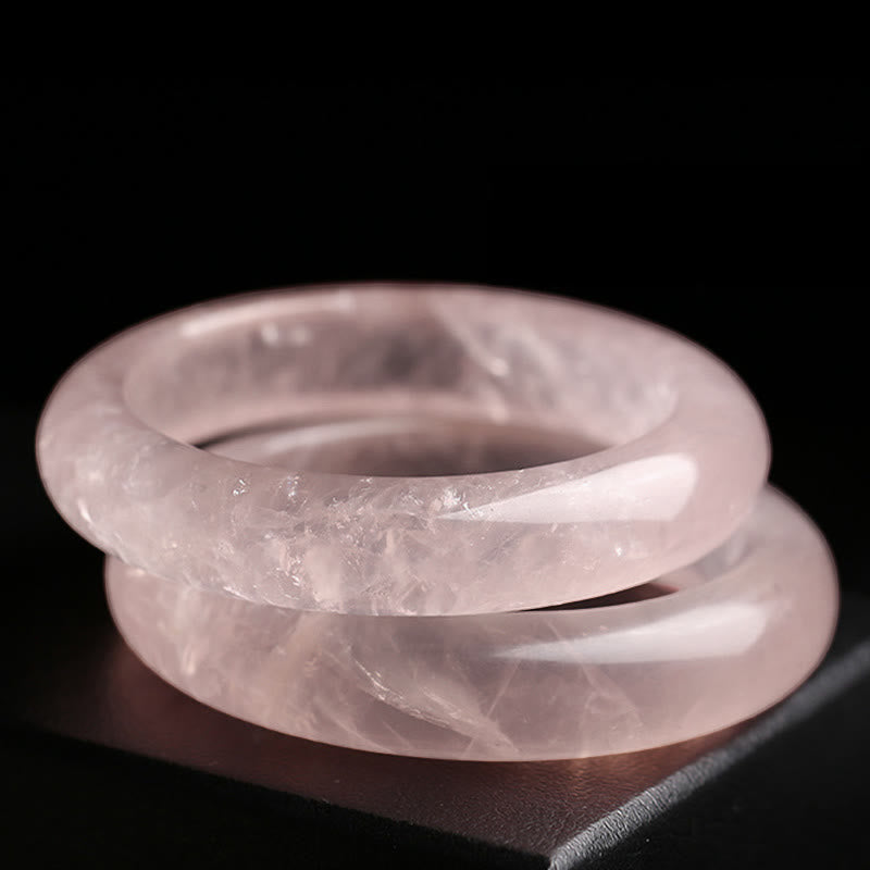 Brazalete de pulsera de cuarzo rosa natural con Buddha Stones - image 9