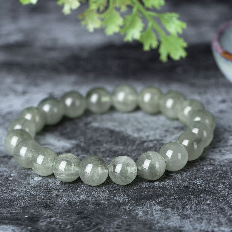Pulsera de riqueza de bendición de cristal verde natural con Buddha Stones - image 5