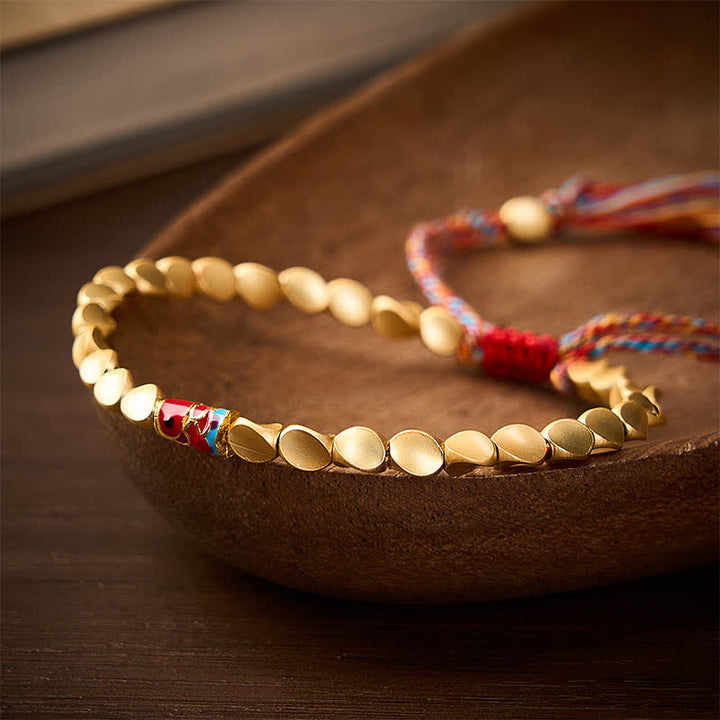 Buddha Stones Pulsera étnica vintage con diseño de pez koi de cobre y éxito - image 3