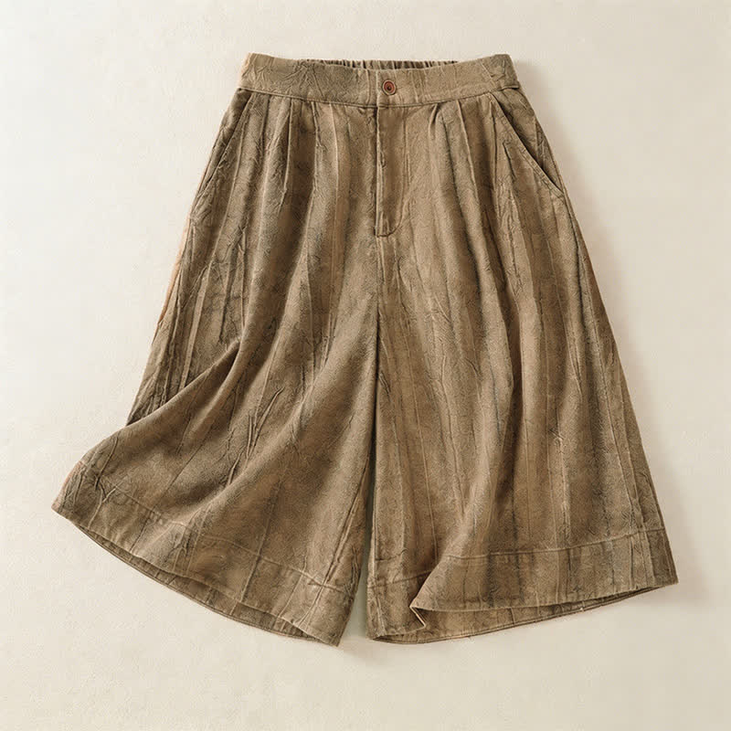 Buddha Stones Pantalones cortos minimalistas de verano para mujer con bolsillo - BurlyWood - US8-10, UK/AU12-14, EU40-42 (2XL) - image 0