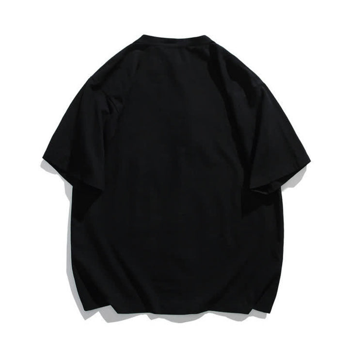 Buddha Stones Camisas de manga corta para hombre estilo Tang de verano con cuello mandarín, botones de rana y bordado de hojas. - image 1