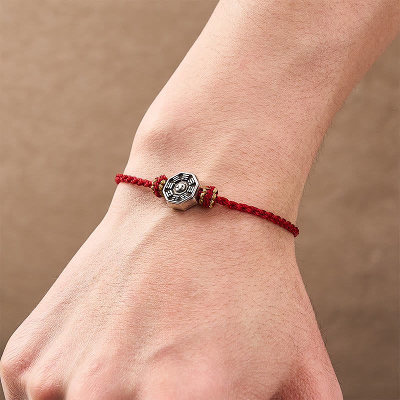 Buddha Stones Pulsera ajustable de protección Bagua de hilo rojo tejida a mano - image 7