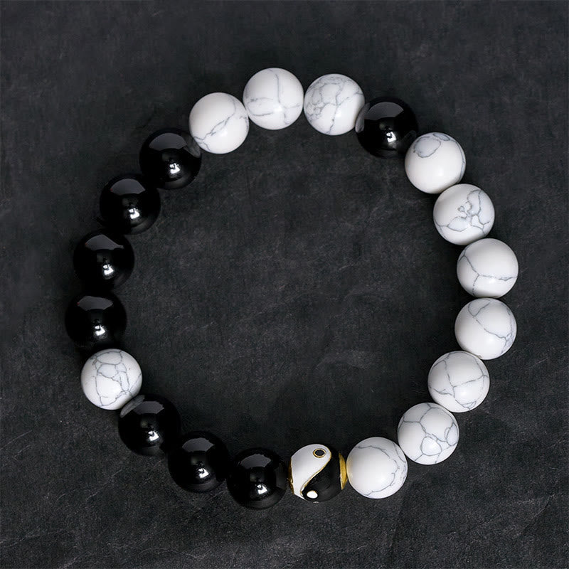 Buddha Stones Pulsera redonda tibetana de equilibrio Yin Yang de cobre - image 3