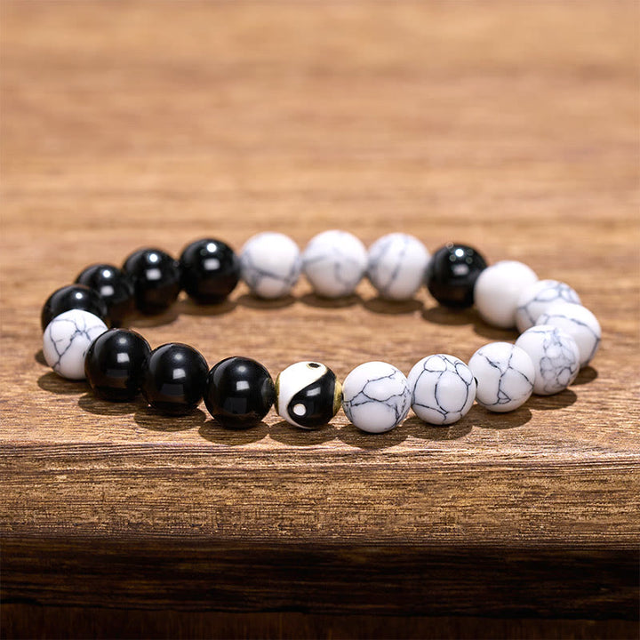 Buddha Stones Pulsera redonda tibetana de equilibrio Yin Yang de cobre - image 9