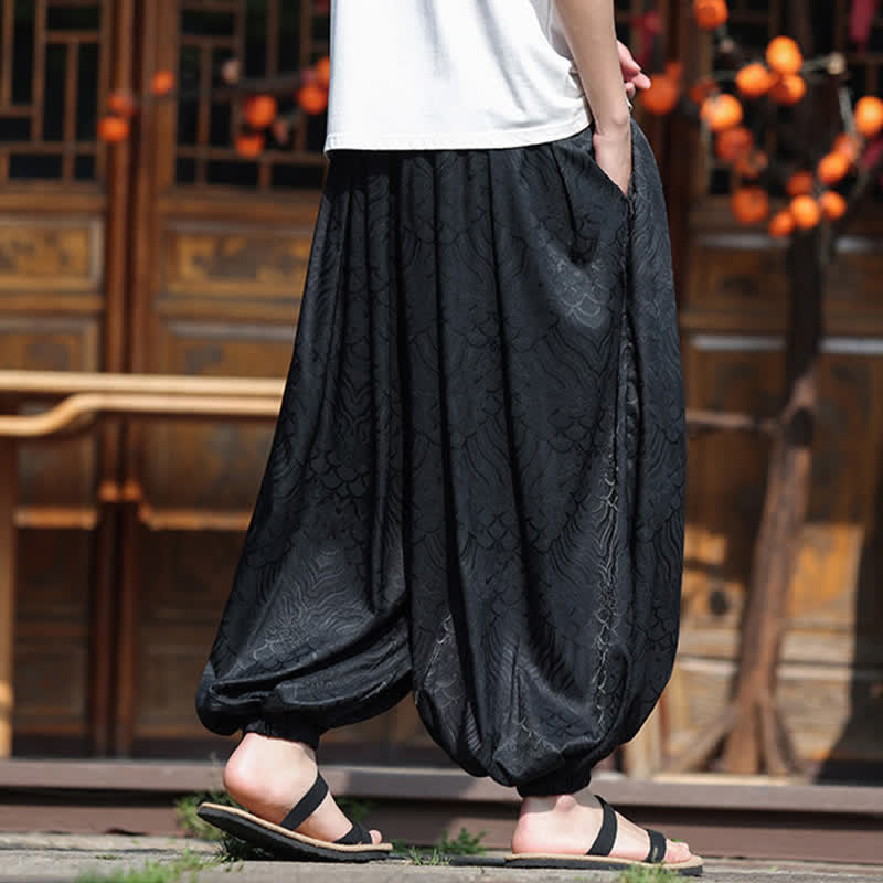 Buddha Stones Pantalones tobilleros informales de verano estilo boho con estampado abstracto para hombre. - image 12