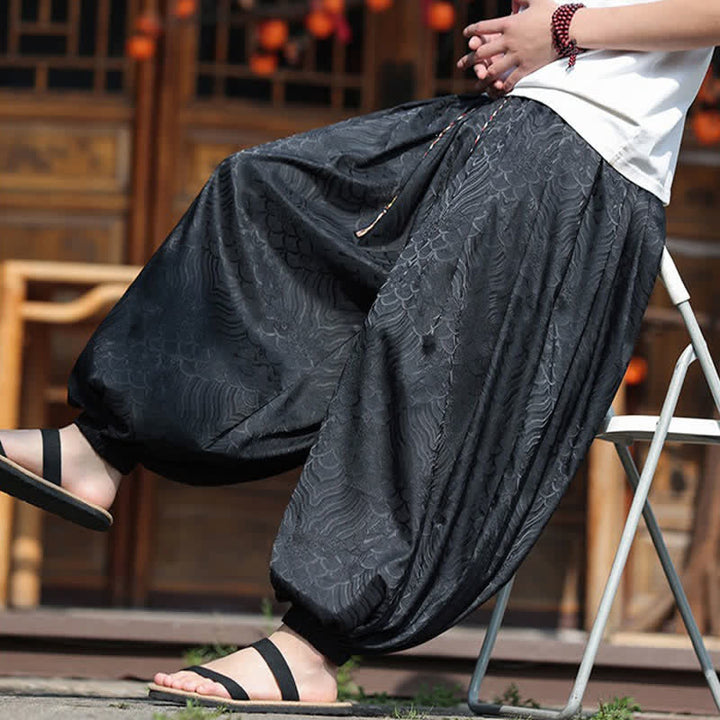 Buddha Stones Pantalones tobilleros informales de verano estilo boho con estampado abstracto para hombre. - image 17