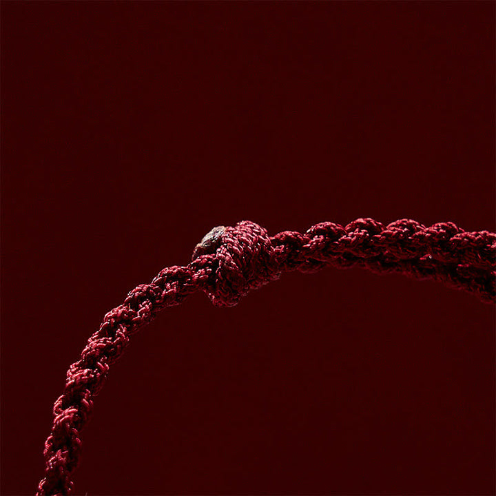 Buddha Stones Pulsera de hilo rojo con diseño de pez koi de jade blanco - image 9