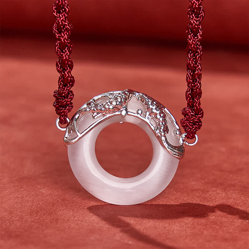 Buddha Stones Pulsera de hilo rojo con diseño de pez koi de jade blanco - image 8