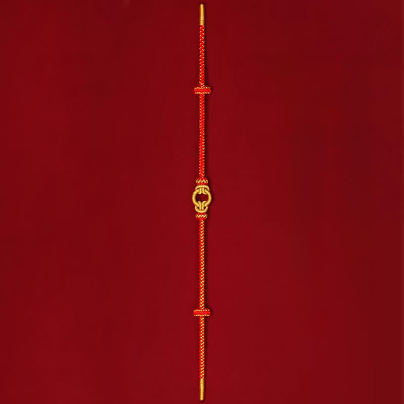 Buddha Stones Pulsera de nudo trenzado con hilo rojo y símbolo del zodíaco chino. - image 4