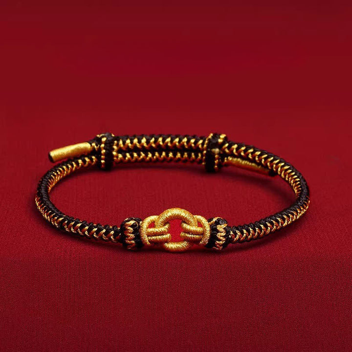 Buddha Stones Pulsera de nudo trenzado con hilo rojo y símbolo del zodíaco chino. - Gallo - Circunferencia de la muñeca: 14–20 cm - image 16