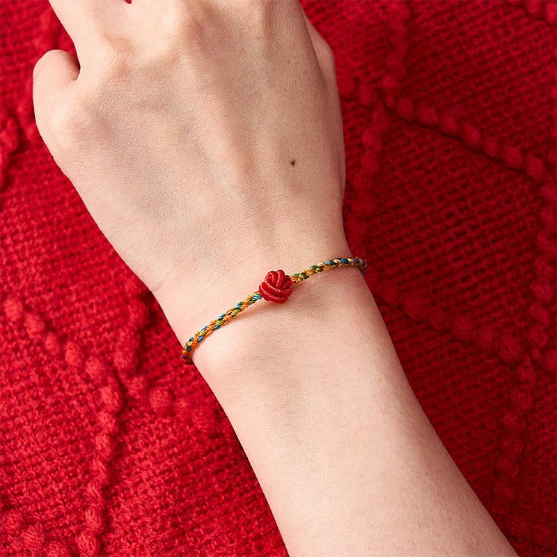 Buddha Stones Pulsera protectora de hilo rojo colorido tejida a mano - image 5