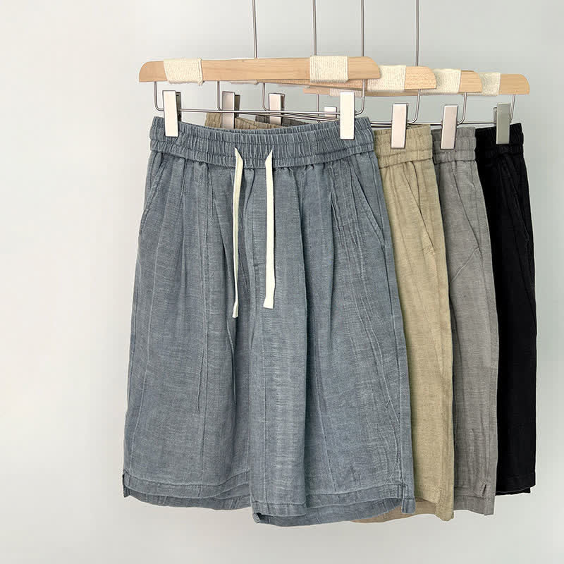 Buddha Stones Pantalones cortos casuales de verano para hombre con cordón ajustable, cintura elástica y bolsillos. - image 12