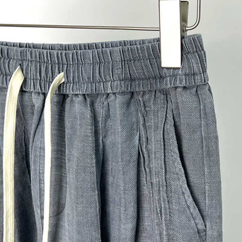 Buddha Stones Pantalones cortos casuales de verano para hombre con cordón ajustable, cintura elástica y bolsillos. - image 8