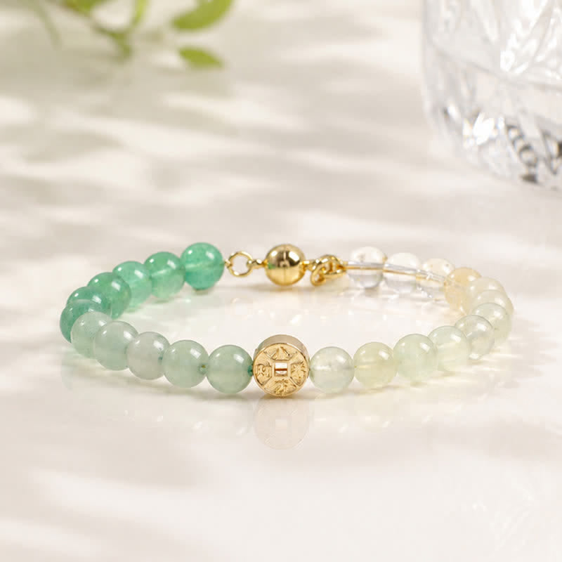 Buddha Stones Pulsera de la felicidad con monedas de cobre y piedra natural ojo de tigre y carácter Fu - image 17