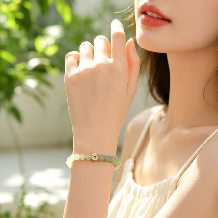 Buddha Stones Pulsera de la felicidad con monedas de cobre y piedra natural ojo de tigre y carácter Fu - image 18