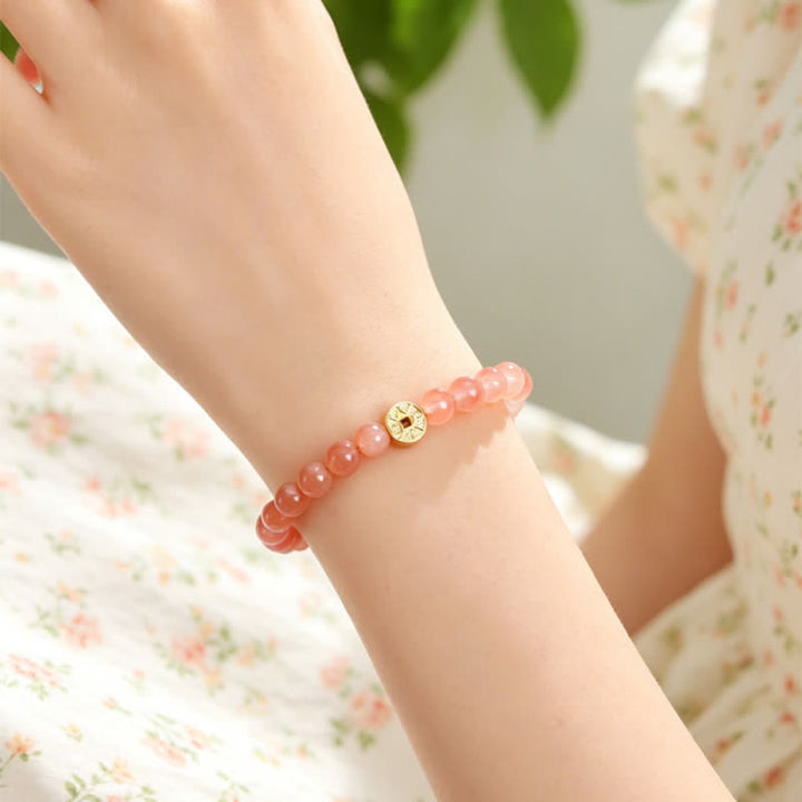 Buddha Stones Pulsera de la felicidad con monedas de cobre y piedra natural ojo de tigre y carácter Fu - image 25