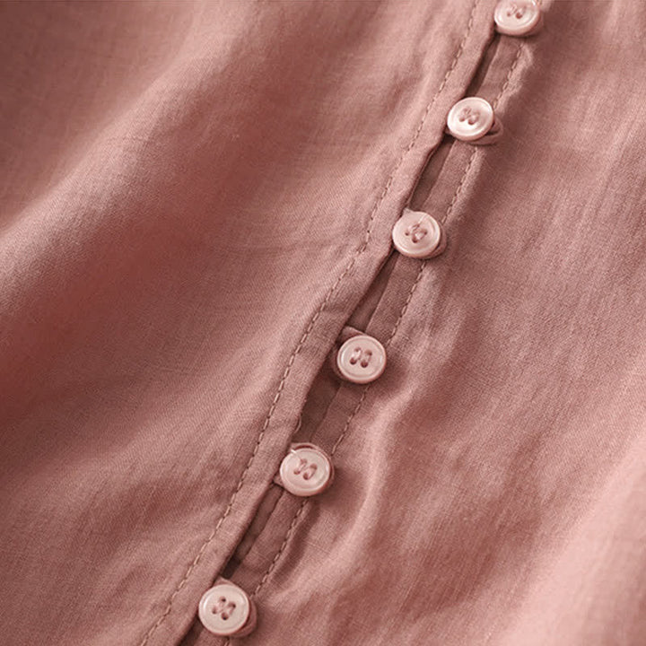 Camisa de mujer con botones y bordado de Buddha Stones - image 23