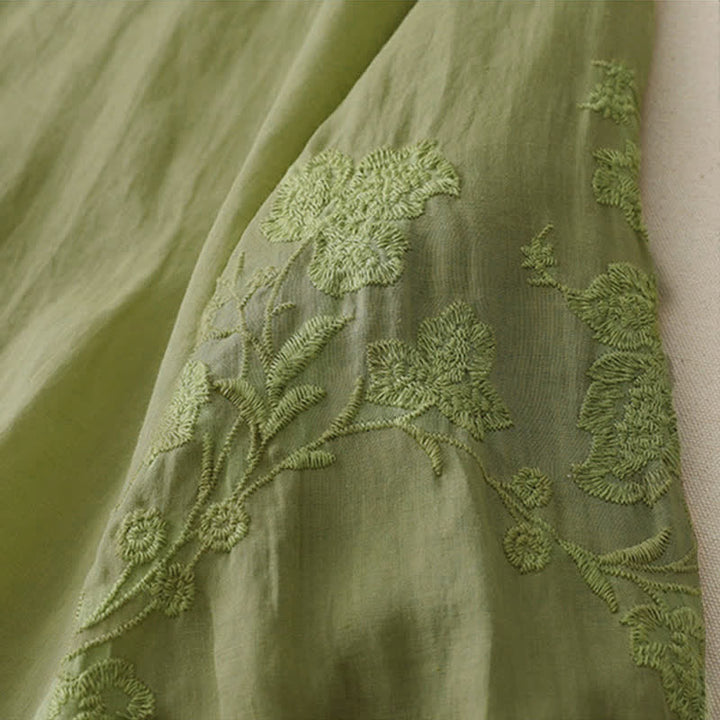 Camisa de mujer con botones y bordado de Buddha Stones - image 4