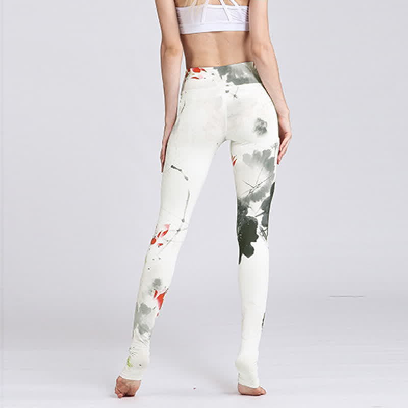 Pantalones de diseño con estampado de flores de loto y Buddha Stones, mallas deportivas para Yoga y Fitness, pantalones de Yoga para mujer - image 27