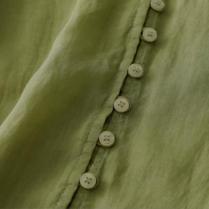 Camisa de mujer con botones y bordado de Buddha Stones - image 2