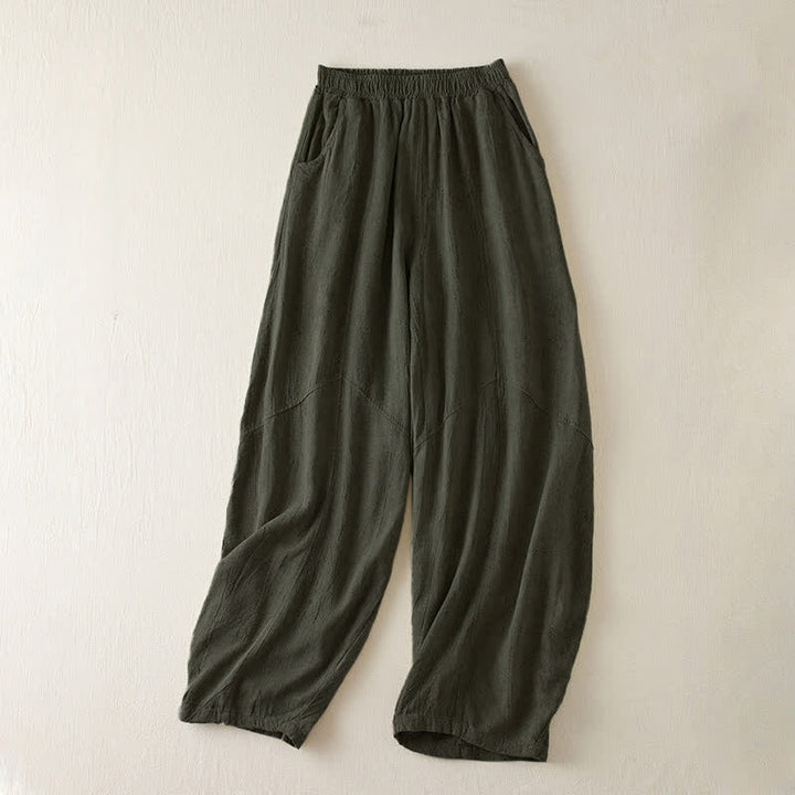 Pantalones cortos holgados de pierna recta estilo casual Buddha Stones, de 7 a 8 pulgadas de largo, estilo harem para mujer con bolsillos. - Verde mar oscuro - US8-10，UK/AU12-14，EU40-42 (2XL) - image 9