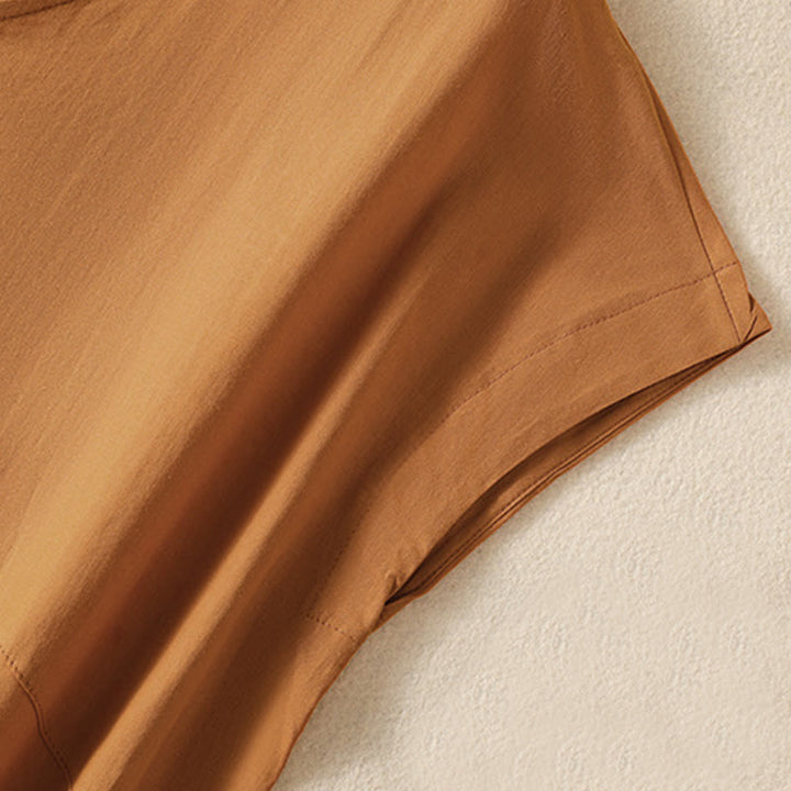 Buddha Stones Vestido de verano elegante y minimalista para mujer, liso, sin mangas y con bolsillo. - image 14