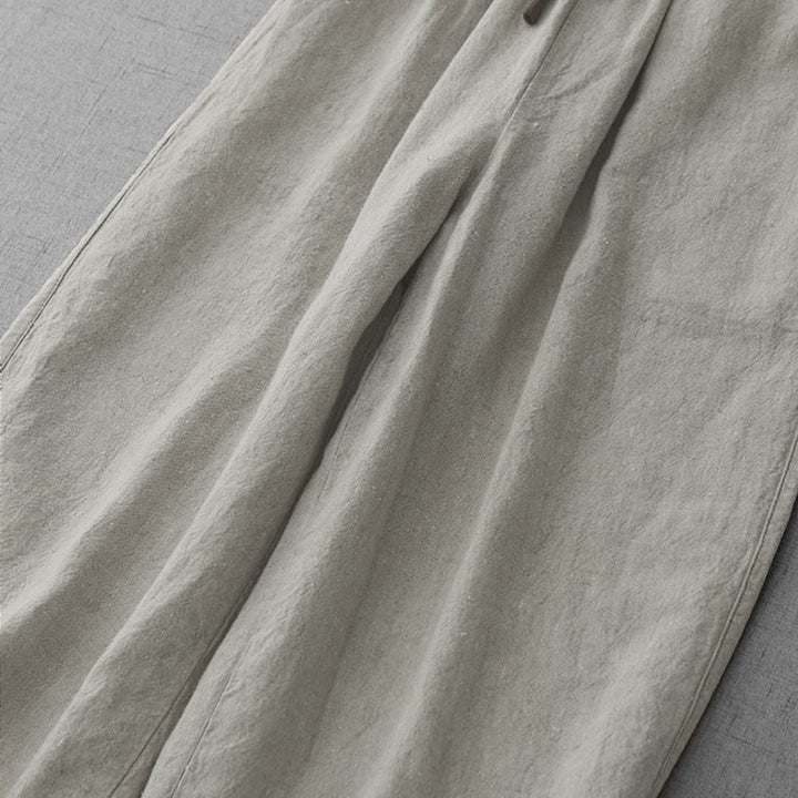 Pantalones casuales de mujer con cordón ajustable y diseño sencillo, estampado de Buddha Stones , para uso diario, con bolsillos. - image 8