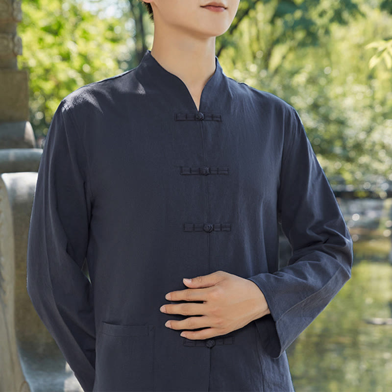 Conjunto de ropa para hombre con Buddha Stones, espiritualidad, zen, para práctica de yoga, meditación y oración. - Azul marino - US/UK/AU48, EU58 (6XL) - image 1