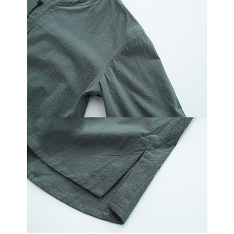 Conjunto de ropa para hombre: camiseta de manga corta y pantalón de color liso con estampado de Buddha Stones. - image 2