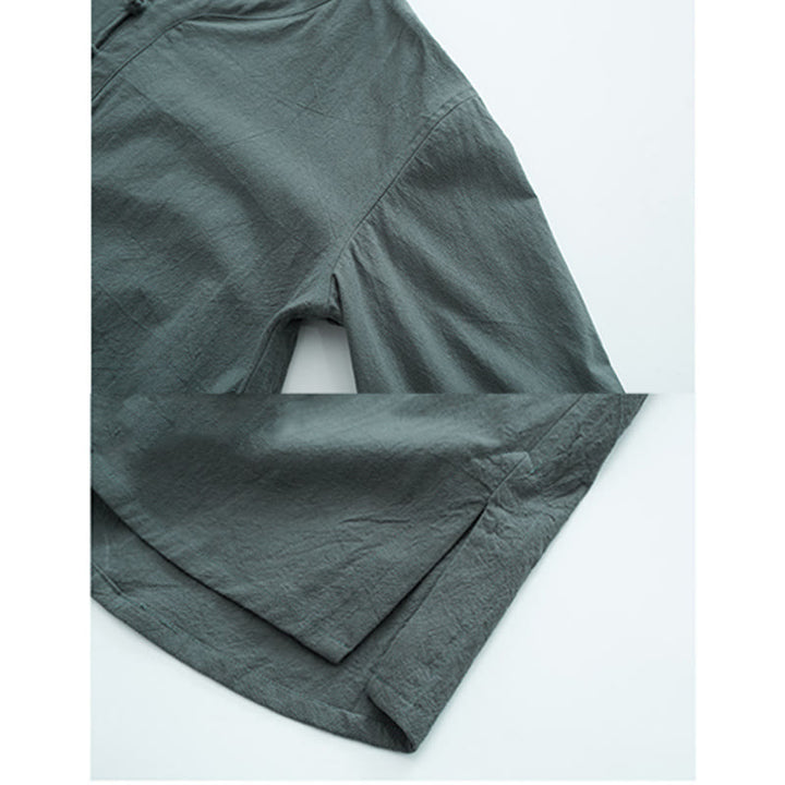 Conjunto de ropa para hombre: camiseta de manga corta y pantalón de color liso con estampado de Buddha Stones. - image 2