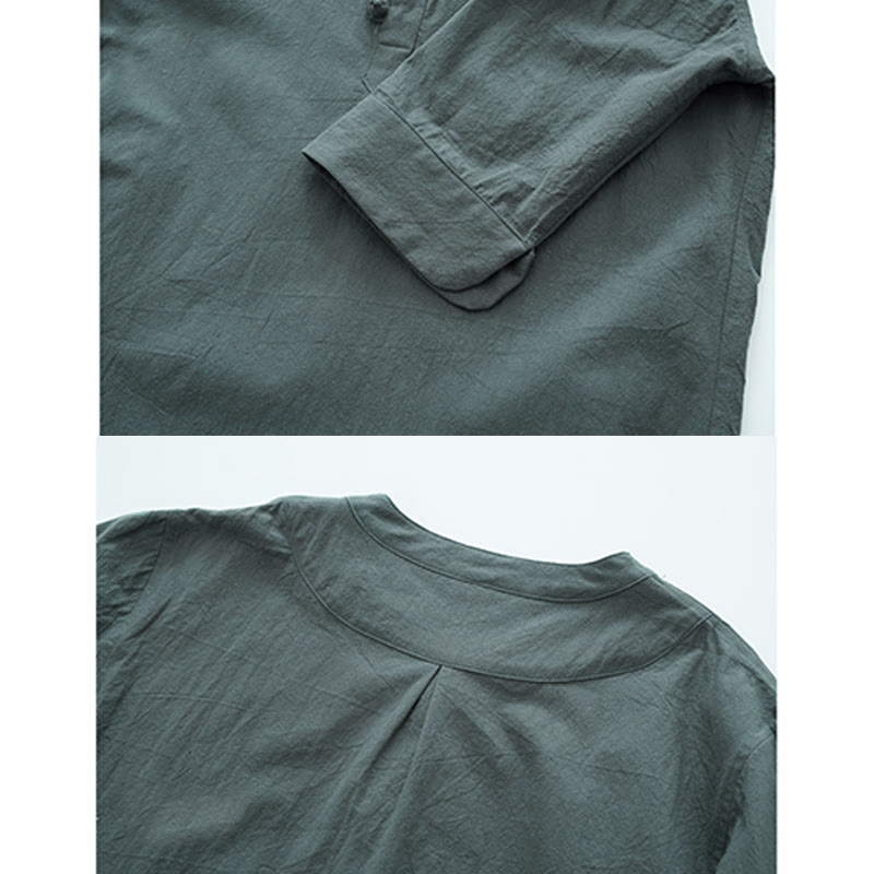 Conjunto de ropa para hombre: camiseta de manga corta y pantalón de color liso con estampado de Buddha Stones. - image 3