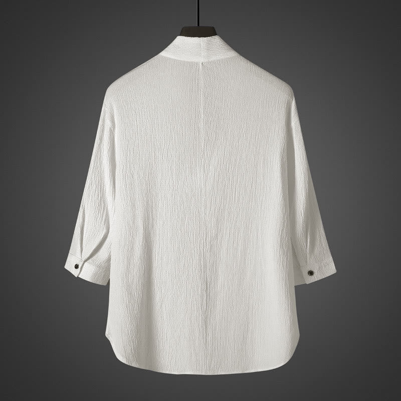 Camisa casual de hombre con cuello en V y manga tres cuartos de Buddha Stones - image 1