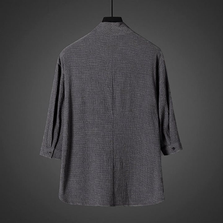 Camisa casual de hombre con cuello en V y manga tres cuartos de Buddha Stones - image 3