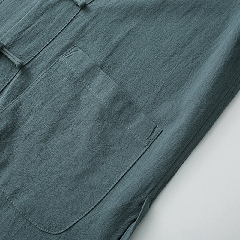 Conjunto de ropa para hombre: camiseta de manga corta y pantalón de algodón con estampado de Buddha Stones y estampado de rana tradicional. - image 3