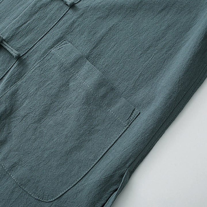 Conjunto de ropa para hombre: camiseta de manga corta y pantalón de algodón con estampado de Buddha Stones y estampado de rana tradicional. - image 3