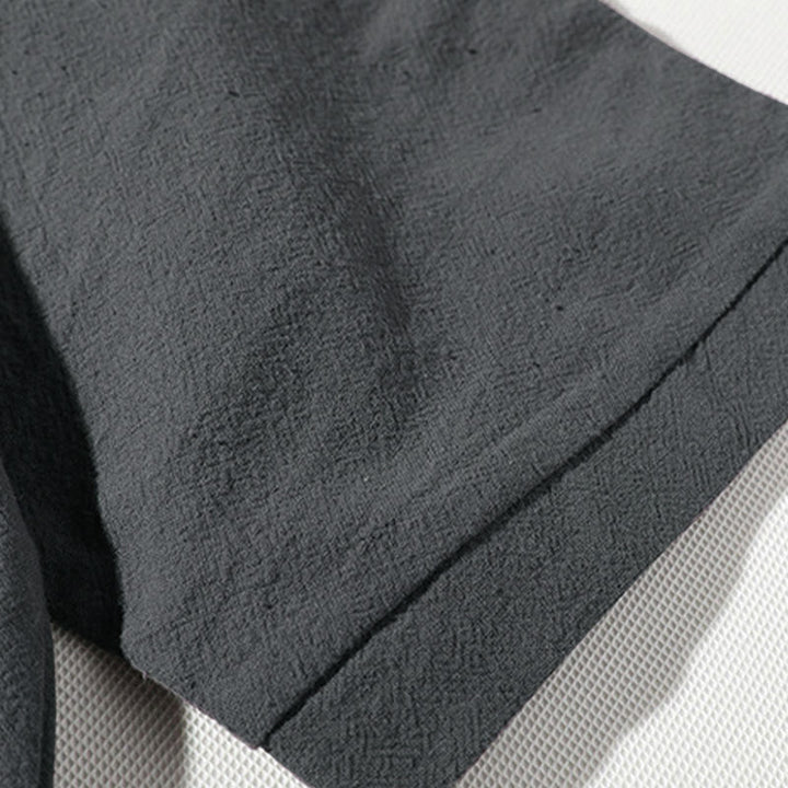 Conjunto de ropa de meditación para hombre Buddha Stones de 2 piezas: camiseta lisa con cuello con muescas y pantalones cortos de pierna ancha con bolsillos. - image 8