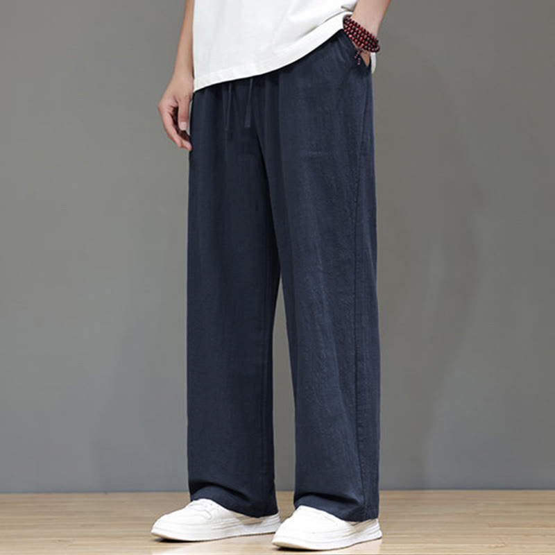 Pantalones rectos de verano para hombre con bolsillos , de la Buddha Stones. - image 4