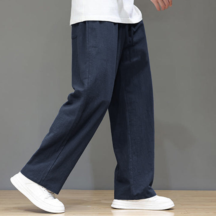 Pantalones rectos de verano para hombre con bolsillos , de la Buddha Stones. - image 9