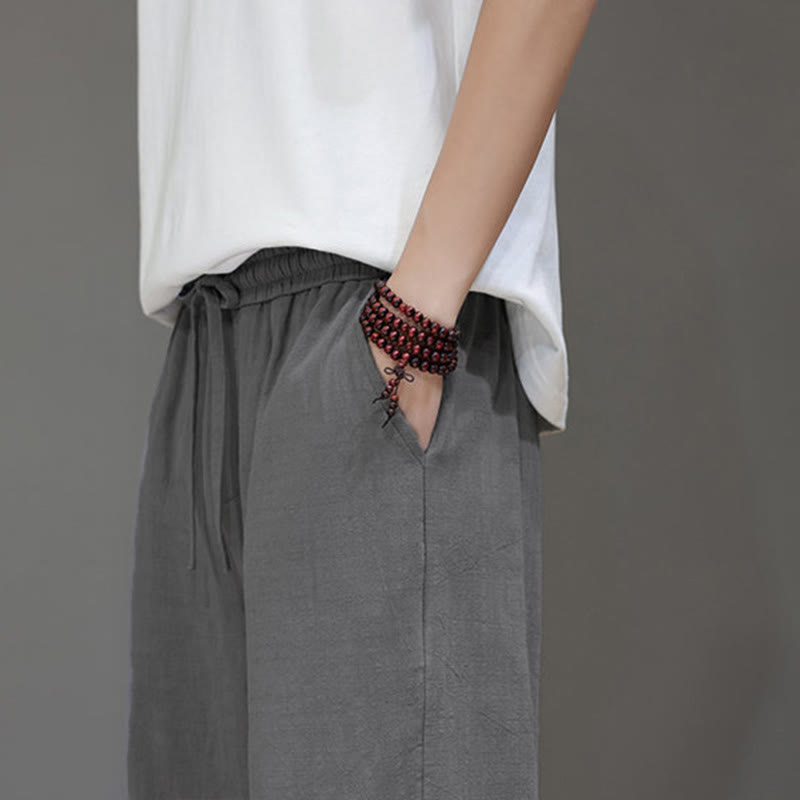 Pantalones rectos de verano para hombre con bolsillos , de la Buddha Stones. - image 28