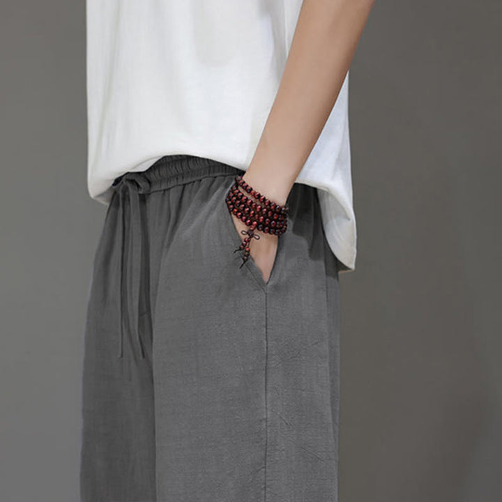 Pantalones rectos de verano para hombre con bolsillos , de la Buddha Stones. - image 28