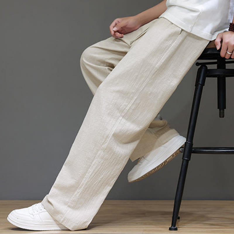 Pantalones rectos de verano para hombre con bolsillos , de la Buddha Stones. - image 18