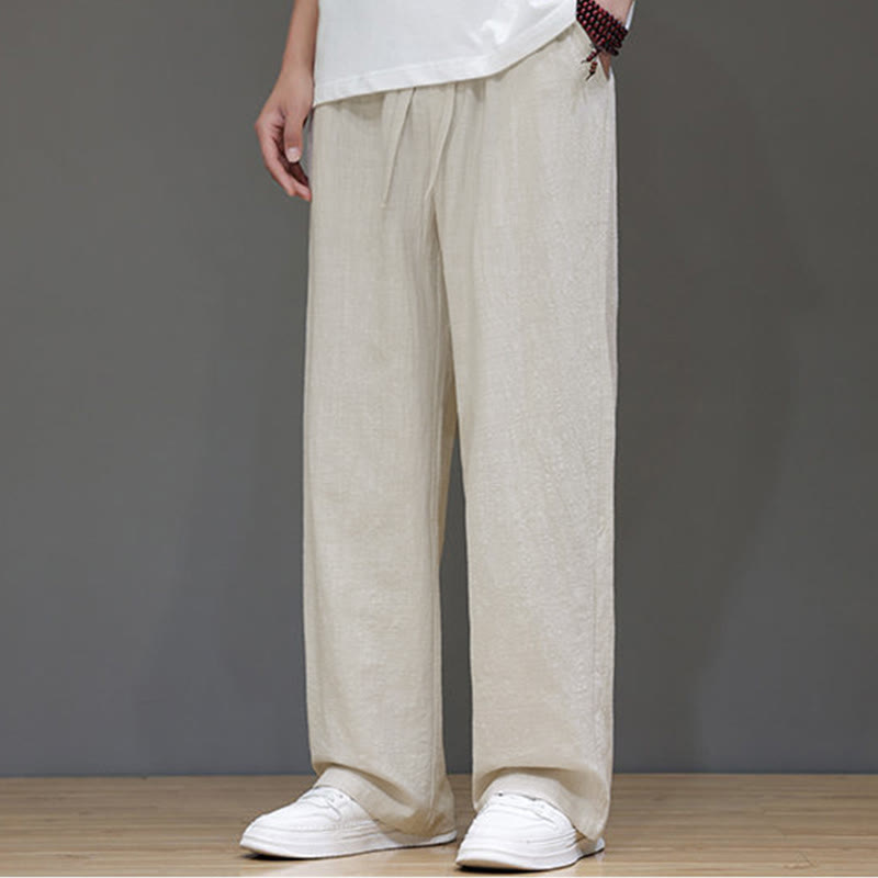 Pantalones rectos de verano para hombre con bolsillos , de la Buddha Stones. - image 16