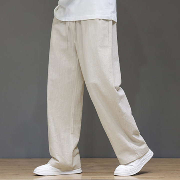 Pantalones rectos de verano para hombre con bolsillos , de la Buddha Stones. - Lino - US/UK/AU46, EU56 (5XL) - image 11