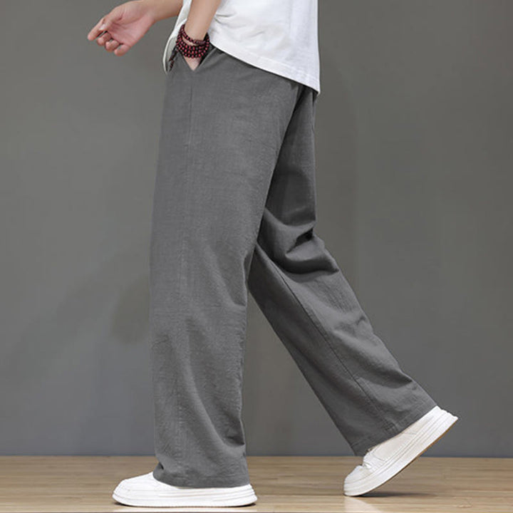 Pantalones rectos de verano para hombre con bolsillos , de la Buddha Stones. - image 25