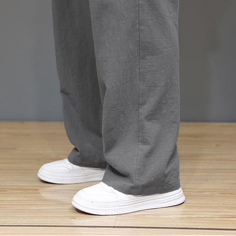 Pantalones rectos de verano para hombre con bolsillos , de la Buddha Stones. - image 30