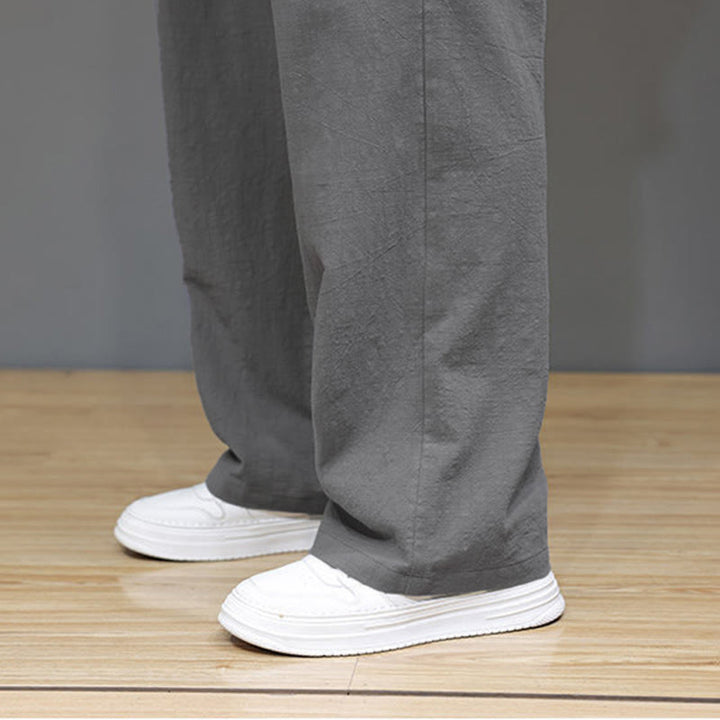 Pantalones rectos de verano para hombre con bolsillos , de la Buddha Stones. - image 30